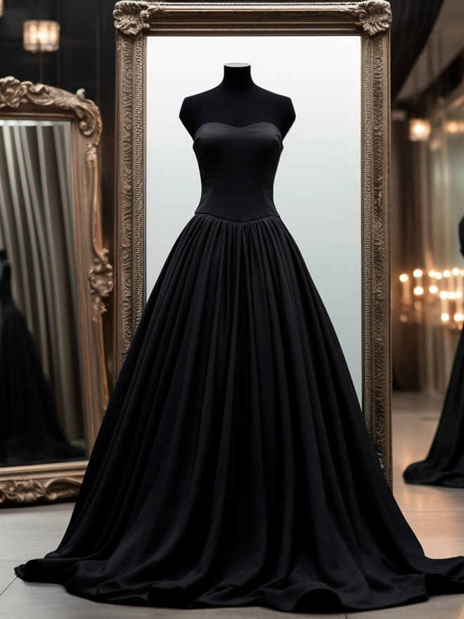 Black Ballroom Dress Details-Brellixandrow